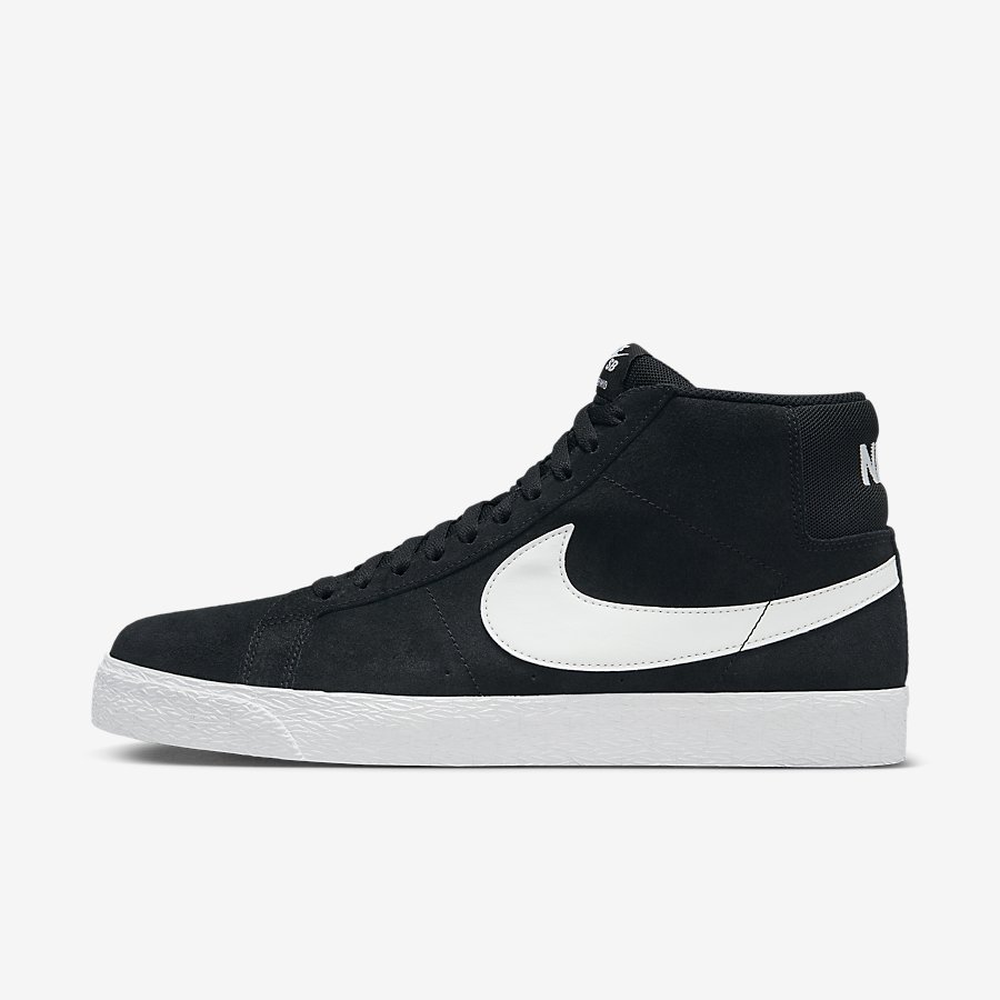 Giày Nike SB Zoom Blazer Mid Nữ Đen Trắng 